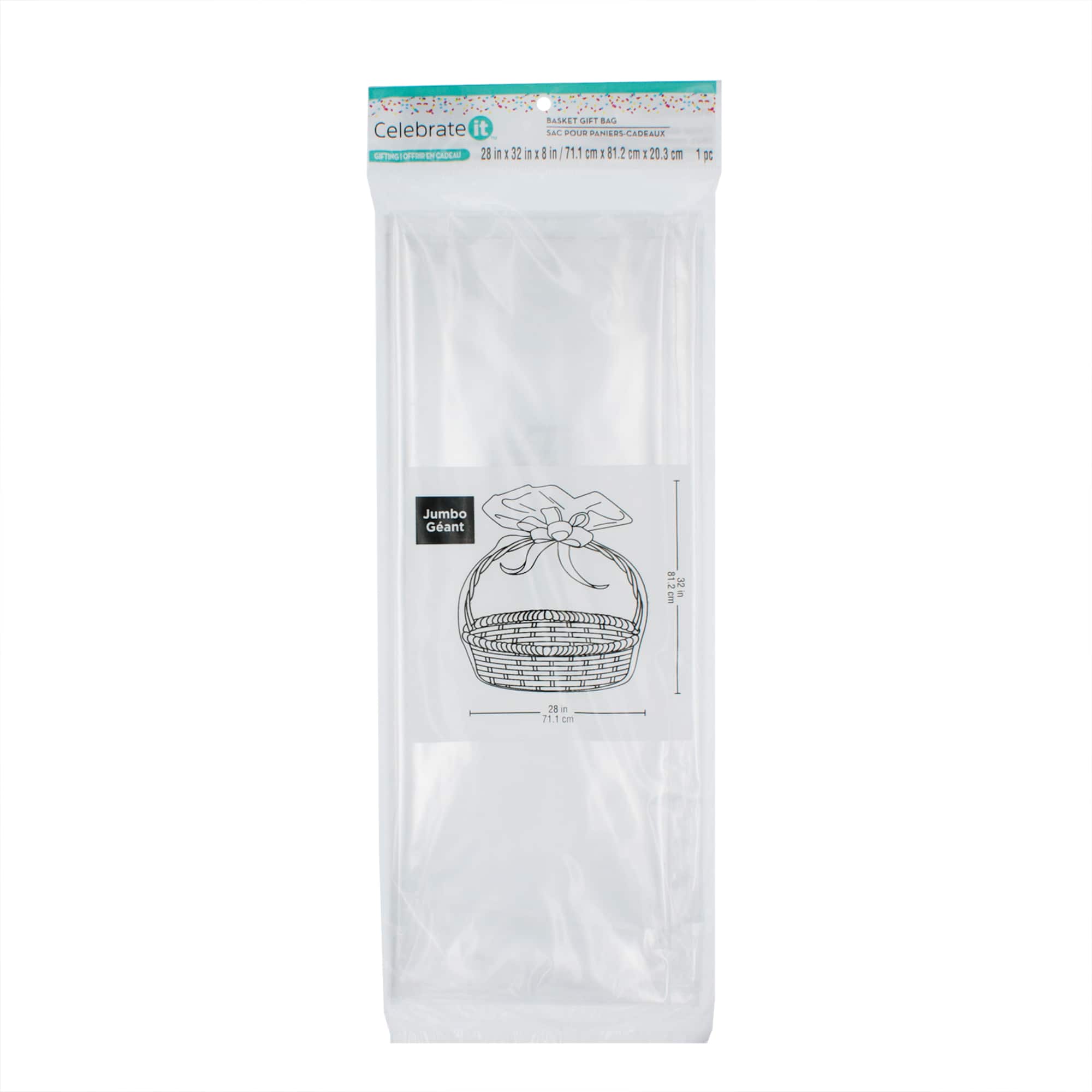 Jumbo Clear Basket Gift Bag by Celebrate It™